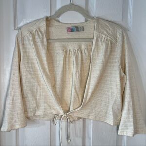 Free People Beach Cream  Front‎ Twist Crop  Size Small